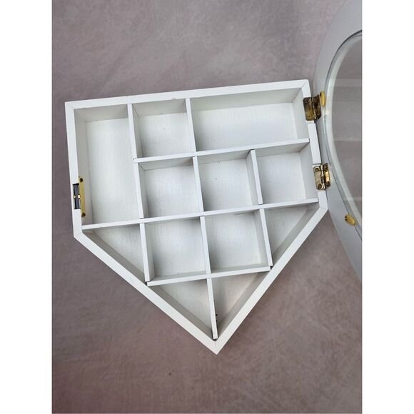 Vintage Wooden Heart Shape Trinket Shelf Cottagecore Shabby Chic - Picture 7 of 10